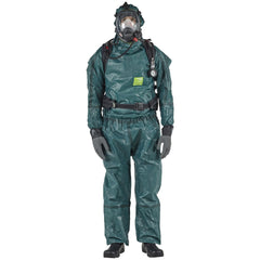 Disposable Coveralls: Size 2X-Large, 0.3292 oz, Multi-Layer Non-Woven Barrier Laminate Fabric, Zipper Closure