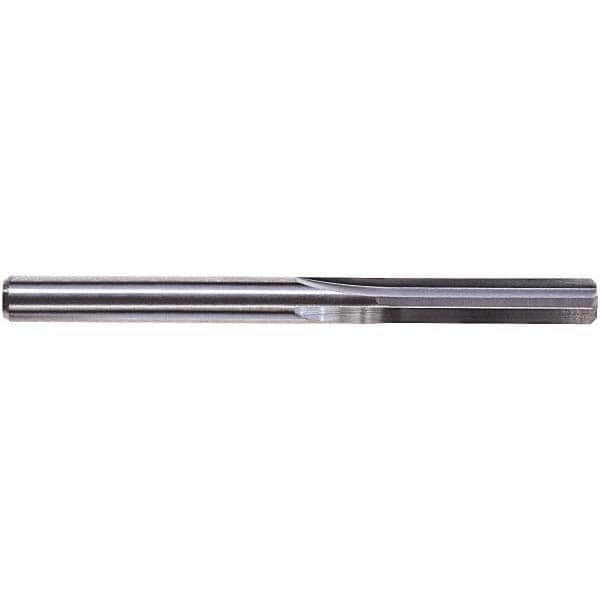 Chucking Reamer: 0.0930" Dia, 1-3/4" OAL, 1/2" Flute Length, Straight-Cylindrical Shank, Solid Carbide