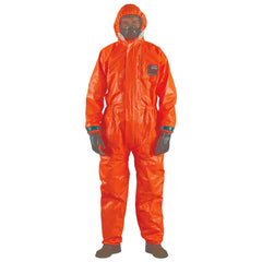 Disposable Coveralls: Size 2X-Large, 0.1541 oz, Sontara, Wood Pulp & Polyester, Double Zipper Closure