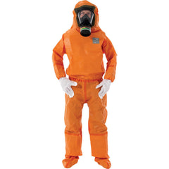 Disposable Coveralls: Size X-Large, 0.2569 oz, Multi-Layer Non-Woven Barrier Laminate Fabric, Zipper Closure