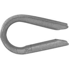 Wire Rope Thimble Clip: 3/8" Rope Dia, Stainless Steel