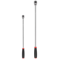 Ratchet Sets; Drive Size: 1/2 in, 3/8 in; Overall Length (Inch): 24, 18; Head Shape: Pear; Head Features: Compact; Head Style: Reversible, Fixed; Material: Steel; Handle Type: Comfort Grip; Finish: Full-Polished