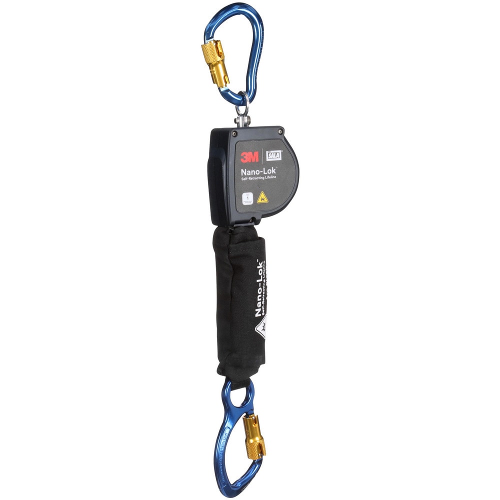 Self-Retracting Lifeline:  420 lb Capacity,  8.00' Lifeline,  Single Pin Connector