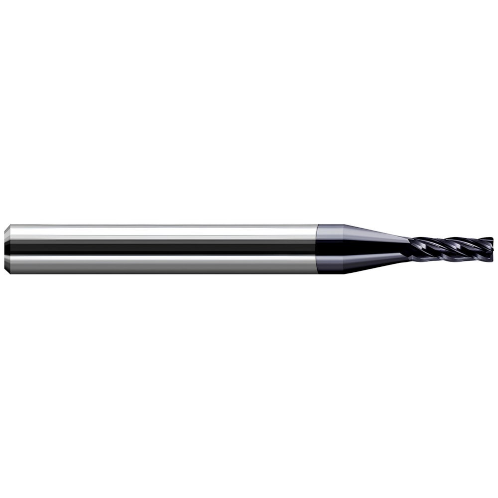 Corner Radius End Mill: 1/4" Dia, 3/4" LOC, 0.0300" Radius, 3 Flute, Solid Carbide