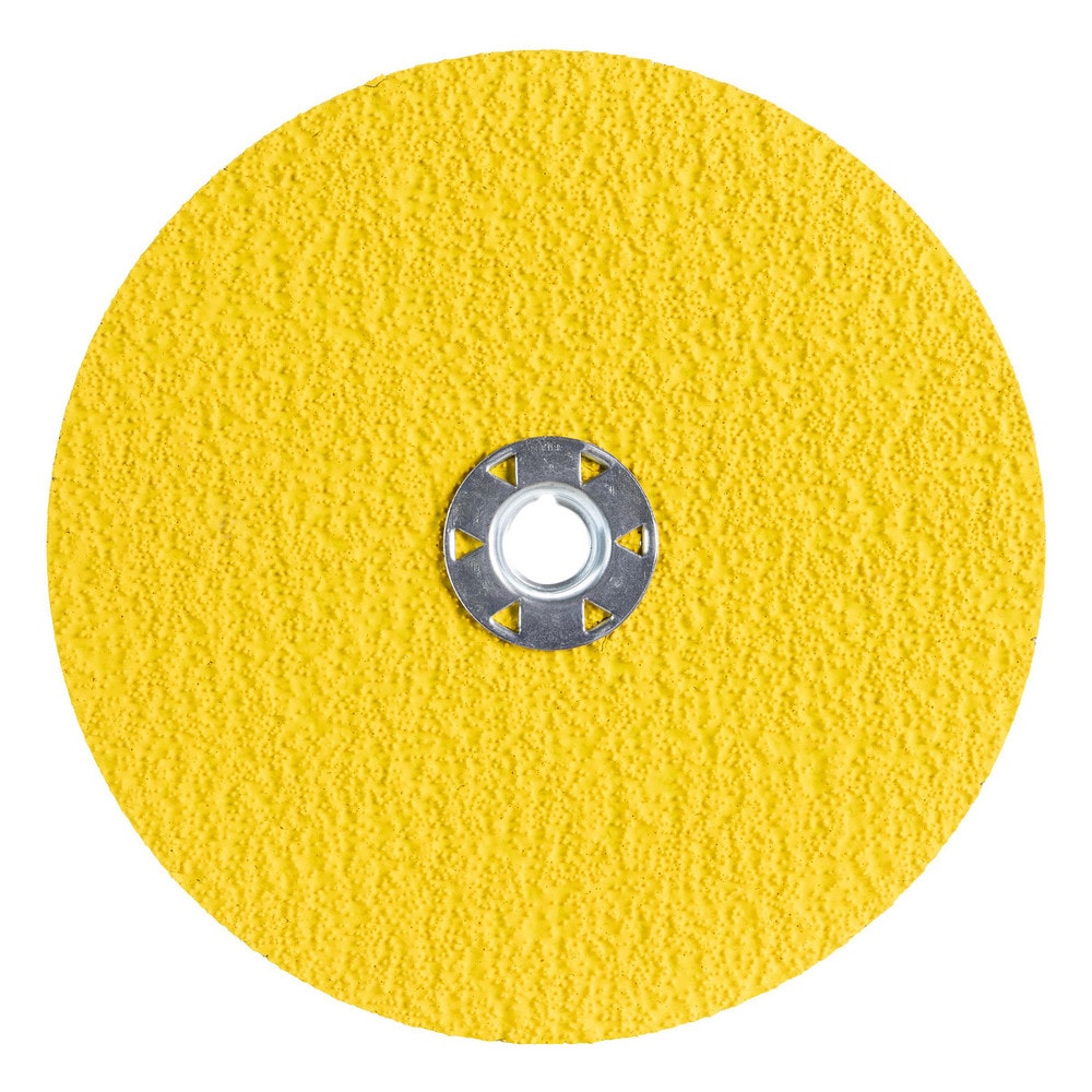 Fiber Disc:  7" Disc Dia, 5/8-11 Hole, Threaded Arbor Hole, 36 Grit, Premium Ceramic Alumina