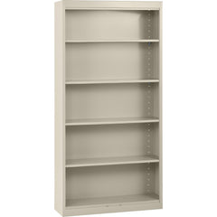 Bookcases; Overall Height: 72 in; Overall Width: 36; Overall Depth: 12; Material: Steel; Color: Putty; Shelf Weight Capacity: 200; Mobility: No; Modular: No