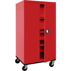 Steel Mobile Storage Cabinet: 36" Wide, 24" Deep, 72" High