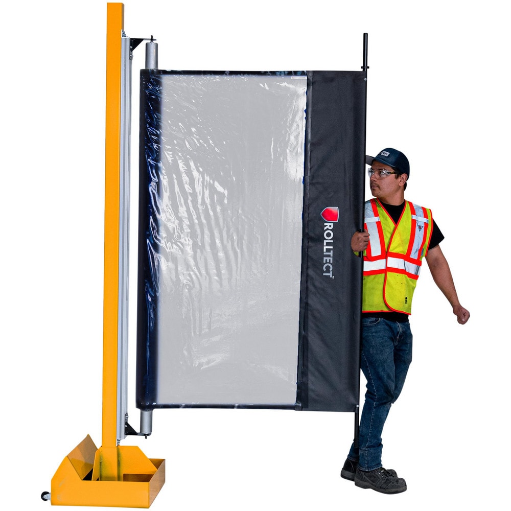 Welding Curtain & Screen Kits; Type: Welding Screen; Kit Type: Retractable Screen; Curtain/Screen Material: Vinyl; Frame Material: Aluminum; Material: PVC; Color: Clear; Includes: Weld Screen, Roller, Mounting Brackets, J-hooks