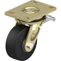 Top Plate Casters; Mount Type: Plate; Number of Wheels: 1.000; Wheel Diameter (Inch): 5; Wheel Material: Rubber; Wheel Width (Inch): 2-1/16; Wheel Color: Black