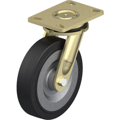 Top Plate Casters; Mount Type: Plate; Number of Wheels: 1.000; Wheel Diameter (Inch): 8; Wheel Material: Rubber; Wheel Width (Inch): 2; Wheel Color: Black