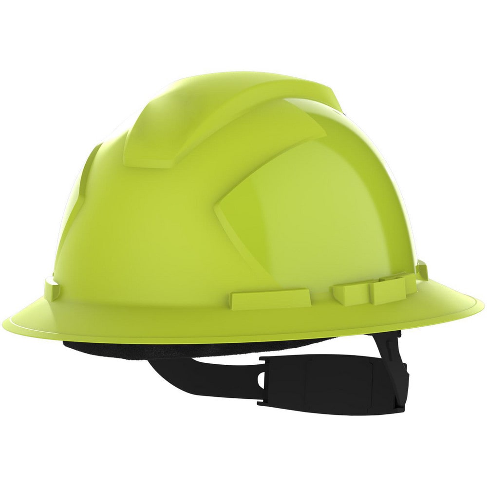 Hard Hat: Construction, Electrical Protection, Energy Company, Impact-Resistant, Water-Resistant & High-Visibility, Full Brim, N/A, Class E, 4-Point Suspension