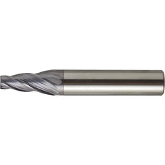 Tapered End Mill: 1.5 deg Angle per Side, 10.00 mm Small Dia, 35.00 mm LOC, 4 Flute, Square End