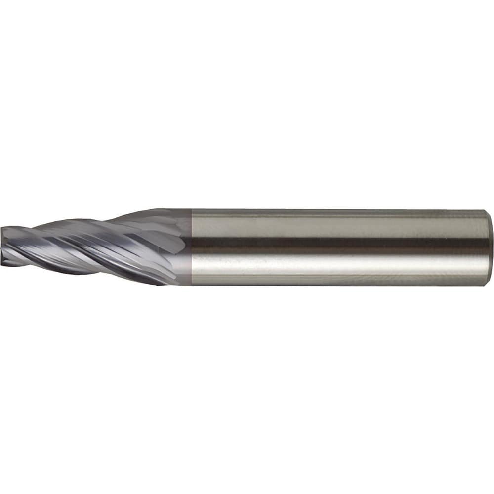 Tapered End Mill: 3 deg Angle per Side, 6.00 mm Small Dia, 20.00 mm LOC, 4 Flute, Square End