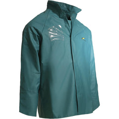 Rain Jacket:  Size 4X-Large,  ASTM D6413,  Green,  PVC