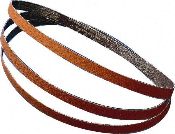 Abrasive Belt:  1/2" Wide, 18" OAL, 180 Grit, Aluminum Oxide