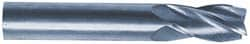 Square End Mill: 19/64" Dia, 13/16" LOC, 4 Flute, Solid Carbide