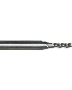 ‎7/64″ Dia. × 7/16″ LOC × 1/4″ Shank Dia. × 2-1/2″ OAL, 3 Flute, Carbide, TiCN, Square End Mill