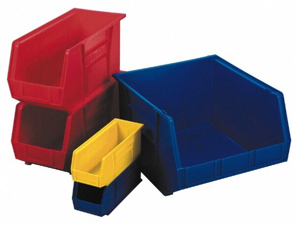 Plastic Hopper Stacking Bin: Black