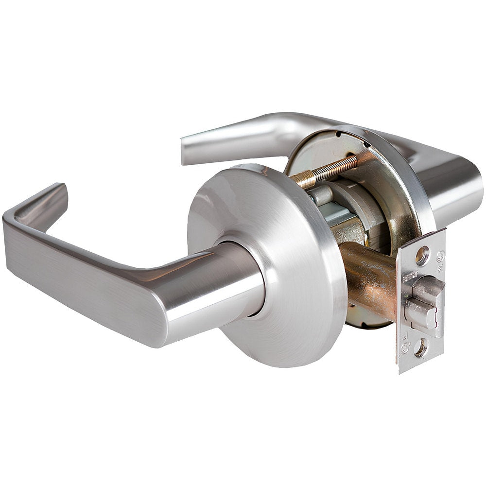 Lever Locksets; Lockset Type: Passage; Key Type: Keyed Different; Back Set: 2-3/4; Cylinder Type: Non-Keyed; Material: Metal; Door Thickness: 1-3/4 to 2-1/4; Finish: Satin Chrome