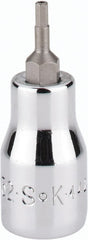 Hand Hex Bit Socket: 3/8" Drive, 3/32" Hex