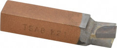 Single-Point Tool Bit: TSA-8, 1/2" Shank Height, 1/2" Shank Width, K21 Solid Carbide Tip, Neutral