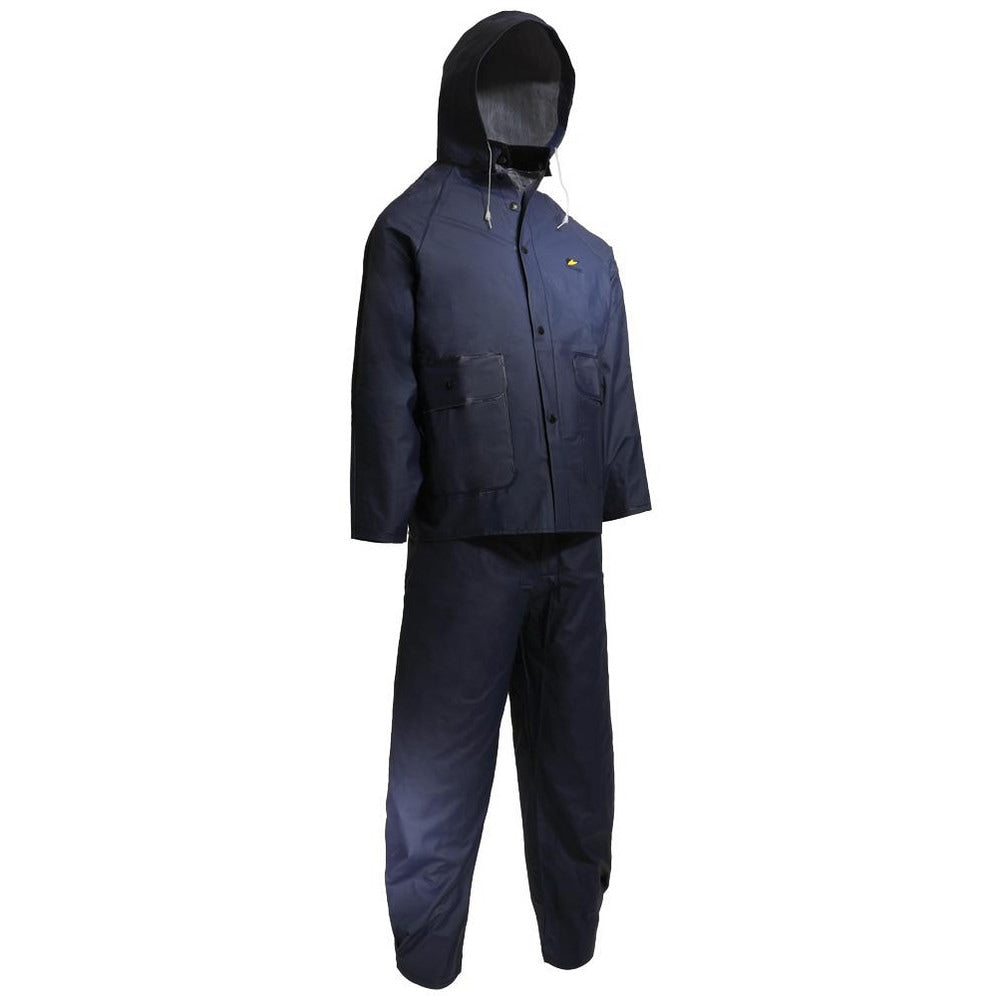 Rain Suit with Pants: Size 4X-Large, Non-Hazardous Protection, Yellow, PVC on Polyester