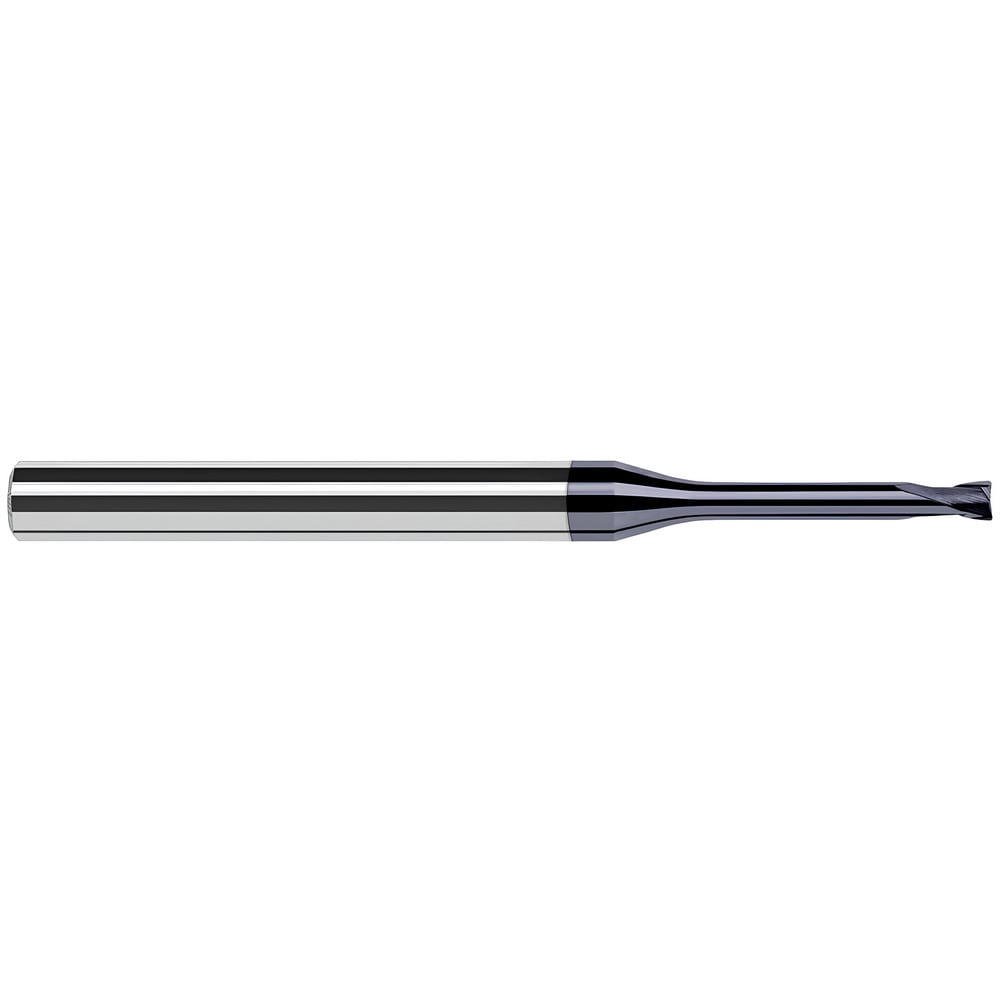 Corner Radius End Mill: 0.0620" Dia, 0.071" LOC, 0.0100" Radius, 4 Flute, Solid Carbide