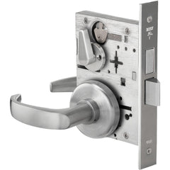 Lever Locksets; Lockset Type: Privacy; Key Type: Keyed Different; Back Set: 2-3/4; Cylinder Type: Non-Keyed; Material: Metal; Door Thickness: 1-3/4; Finish: Satin Chrome