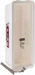 10 Lb. Capacity, Surface Mount, Crystal Polystyrene Fire Extinguisher Cabinet