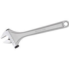 Adjustable Wrench: 10" OAL, 1-3/8" Jaw Capacity