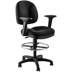 Task Chair: Fabric, 25-1/2 to 35-1/2" Seat Height, Black, Adjustable Height