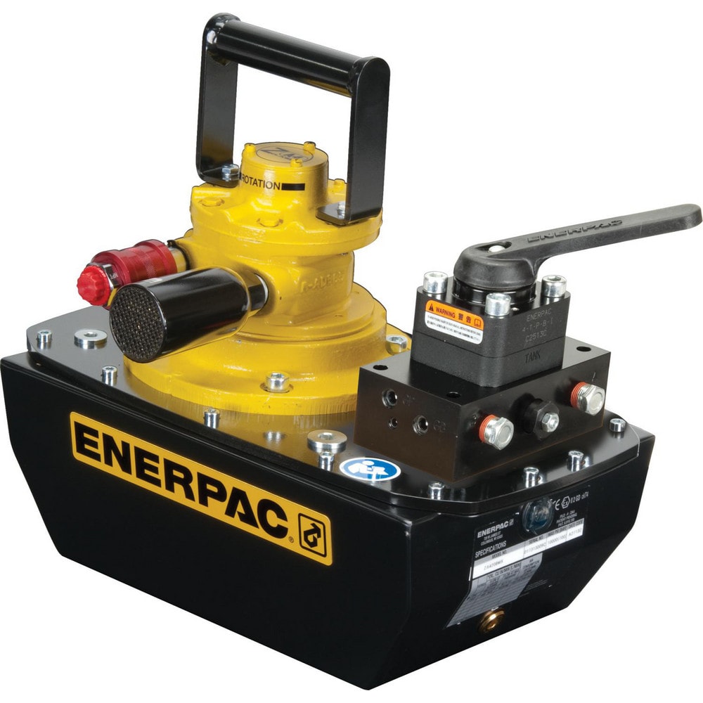 Power Hydraulic Pumps & Jacks; Type: Air Hydraulic Pump; 1st Stage Pressure Rating: 10000; 2nd Stage Pressure Rating: 10000; Pressure Rating (psi): 10000; Oil Capacity: 10 gal; Actuation: Double Acting; Cylinder Operating Function: Advance, Hold and Retra