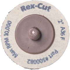 Quick-Change Disc: Type R, 2" Dia, 24 Grit, Aluminum Oxide, Non-Woven