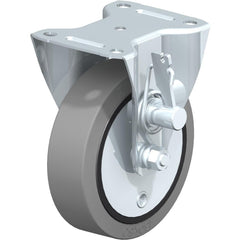 Top Plate Casters; Mount Type: Plate; Number of Wheels: 1.000; Wheel Diameter (Inch): 6; Wheel Material: Polyurethane; Wheel Width (Inch): 2; Wheel Color: Blue