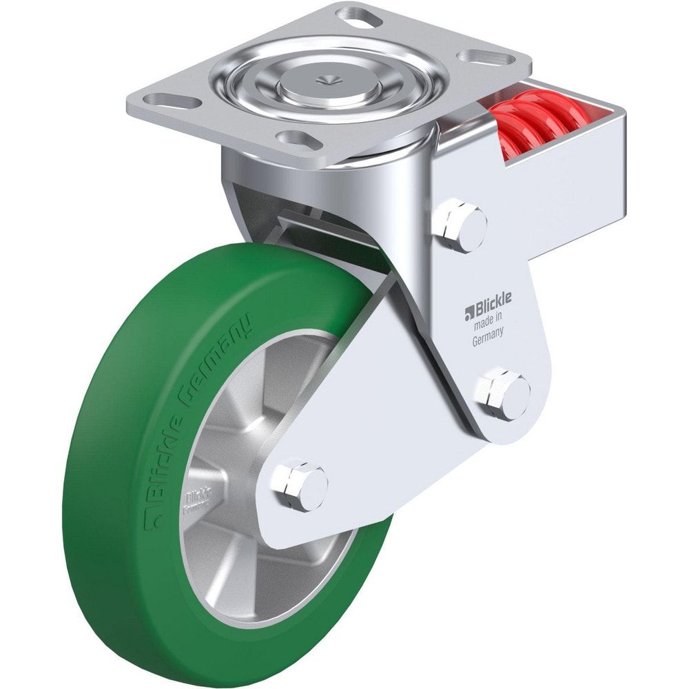 Top Plate Casters; Mount Type: Plate; Number of Wheels: 1.000; Wheel Diameter (Inch): 4; Wheel Material: Rubber; Wheel Width (Inch): 1-9/16; Wheel Color: Black