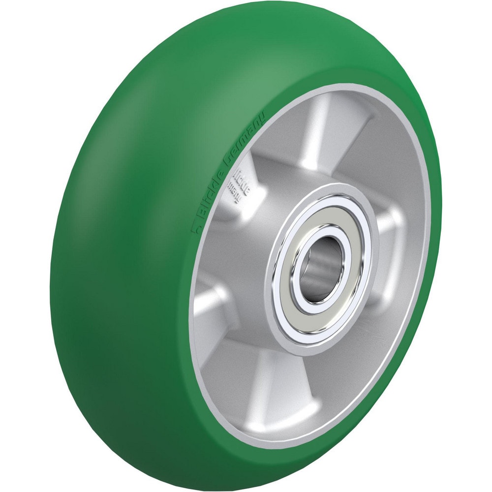 Rigid & Swivel Caster Wheel: Polyurethane, 6" Dia, 2" Wide