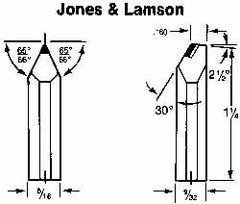 Diamond Dresser: 1/3 Carat, 5/16" Shank Dia, Jones & Lamson Point