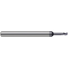 Corner Radius End Mill: 3 mm Dia, 4.50 mm LOC, 0.20 mm Radius, 3 Flute, Solid Carbide