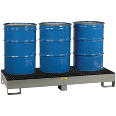 Spill Control Pallet:  3 Drum,  66.00 gal,  4500.00 lb,  Steel