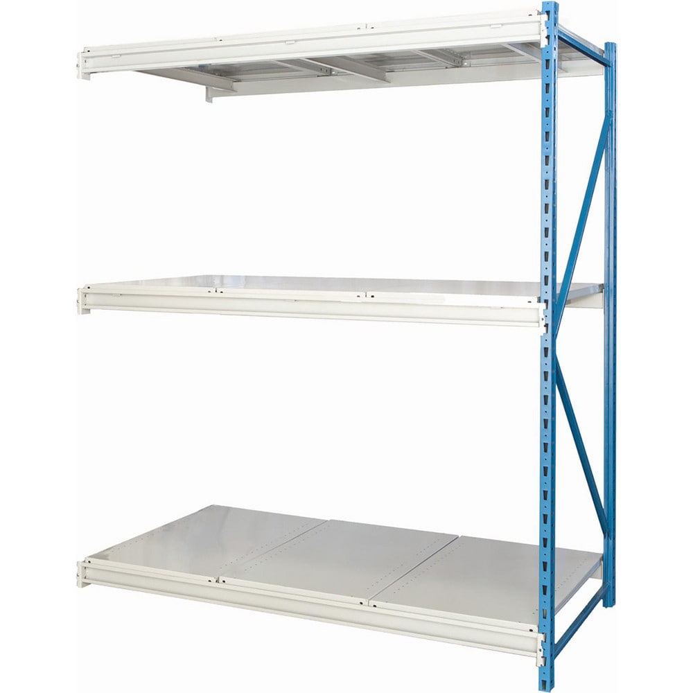 Storage Racks; Rack Type: Bulk Rack Add-On; Overall Width (Inch): 48; Overall Height (Inch): 123; Overall Depth (Inch): 36; Material: Steel; Color: Marine Blue, Light Gray; Finish: Powder Coated