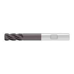 Corner Radius End Mill: 20.00 mm Dia, 38.00 mm LOC, 1.00 mm Radius, 4 Flute, Solid Carbide