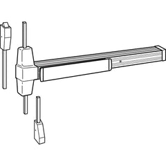 Vertical Bars; Type: Surface Vertical Rod; Rating: Non Rated; Hand: Reversible; Minimum Door Width: 2.33; Maximum Door Width: 3.000; Grade: 1