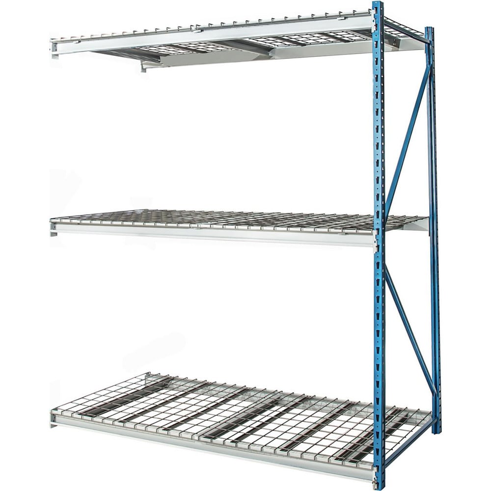 Storage Racks; Rack Type: Bulk Rack Add-On; Overall Width (Inch): 96; Overall Height (Inch): 87; Overall Depth (Inch): 48; Material: Steel; Color: Marine Blue, Light Gray; Finish: Powder Coated