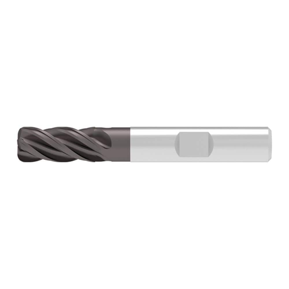 Corner Radius End Mill: 10.00 mm Dia, 22.00 mm LOC, 1.50 mm Radius, 4 Flute, Solid Carbide