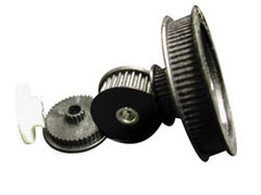 Timing Belt Pulleys; Pitch Diameter: 2.037 mm, 2.037 in; Face Width: 0.5 mm, 0.5 in