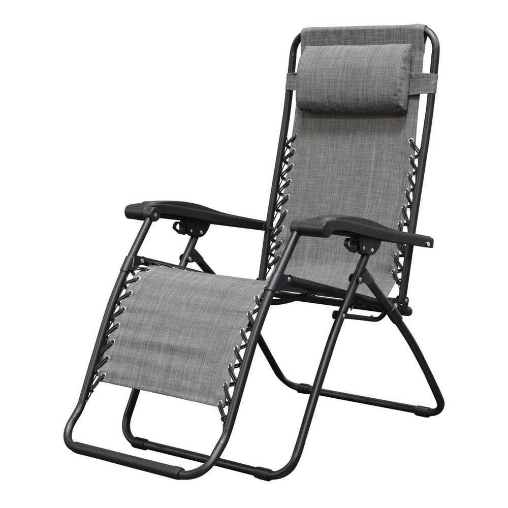 Folding Chairs; Pad Type: Texteline, Arms, Flat; Material: Texteline, Steel; Width (Inch): 27; Depth (Inch): 35.8258 in; Seat Color: Gray; Overall Height: 44.0945 in