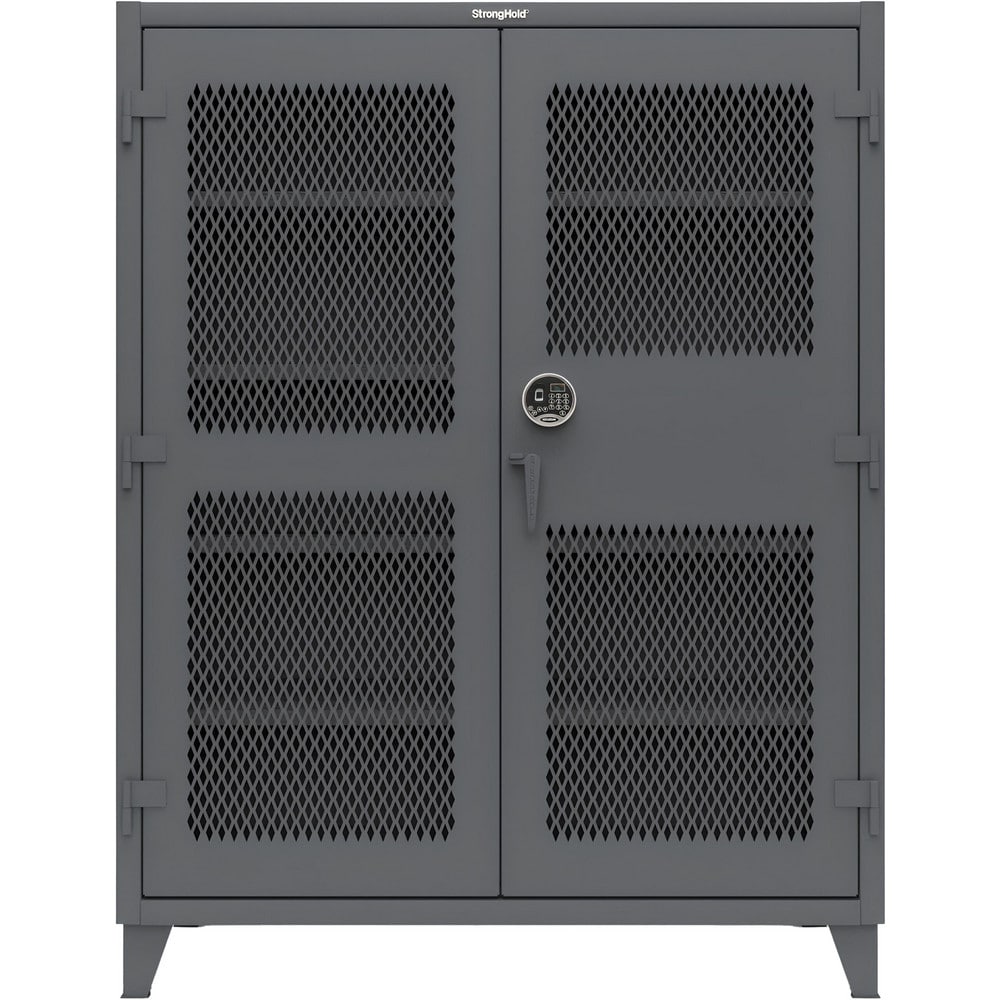 Steel Ventilated Storage Cabinet: 60" Wide, 24" Deep, 78" High