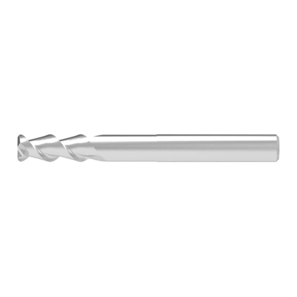 Corner Radius End Mill: 16.00 mm Dia, 41.00 mm LOC, 2.50 mm Radius, 2 Flute, Solid Carbide