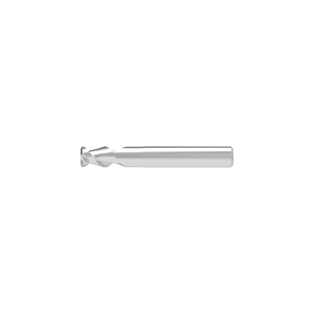 Corner Radius End Mill: 16.00 mm Dia, 25.00 mm LOC, 2.50 mm Radius, 2 Flute, Solid Carbide