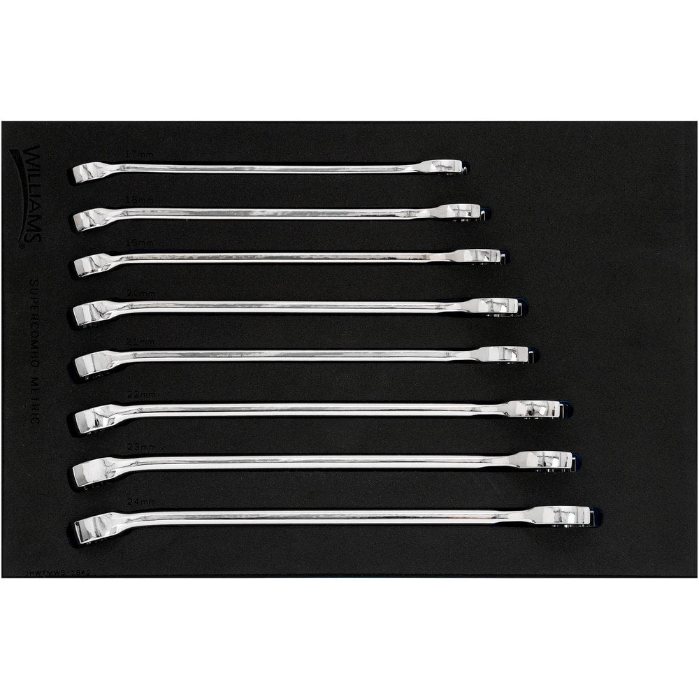 Combination Wrench Set: 8 Pc, Metric